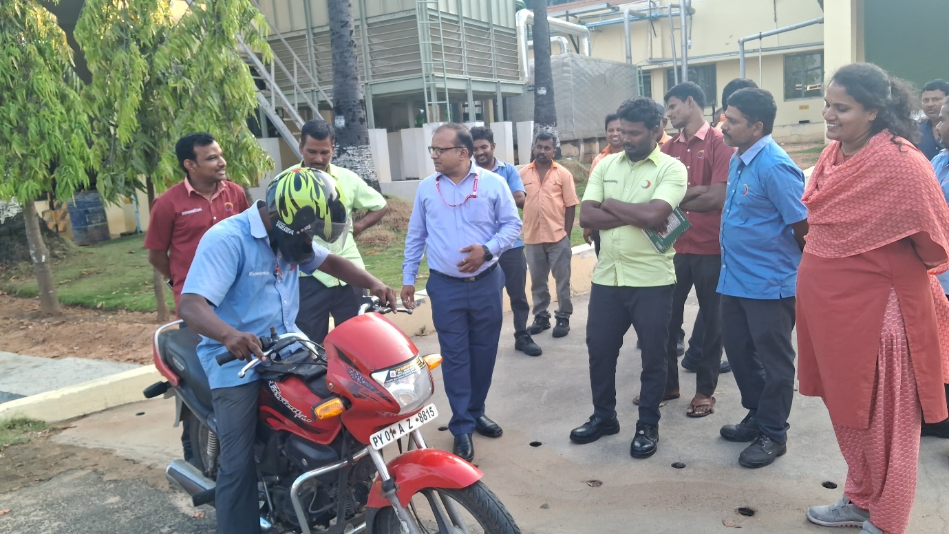 DDT (Defensive Driving Techniques) training for Amara Raja employees at Thenepalli, Andhra Pradesh