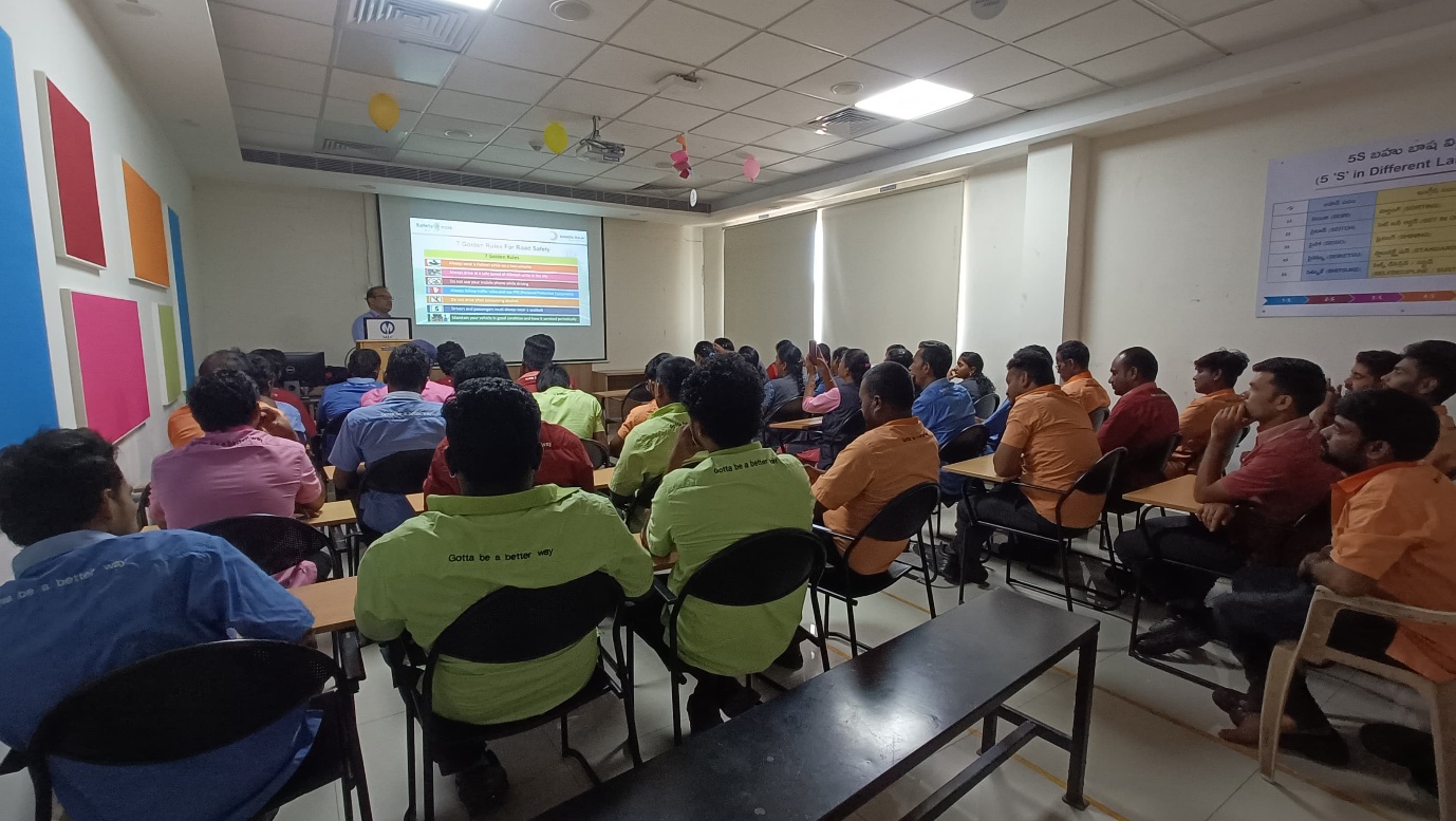 DDT (Defensive Driving Techniques) training for Amara Raja employees at Thenepalli, Andhra Pradesh