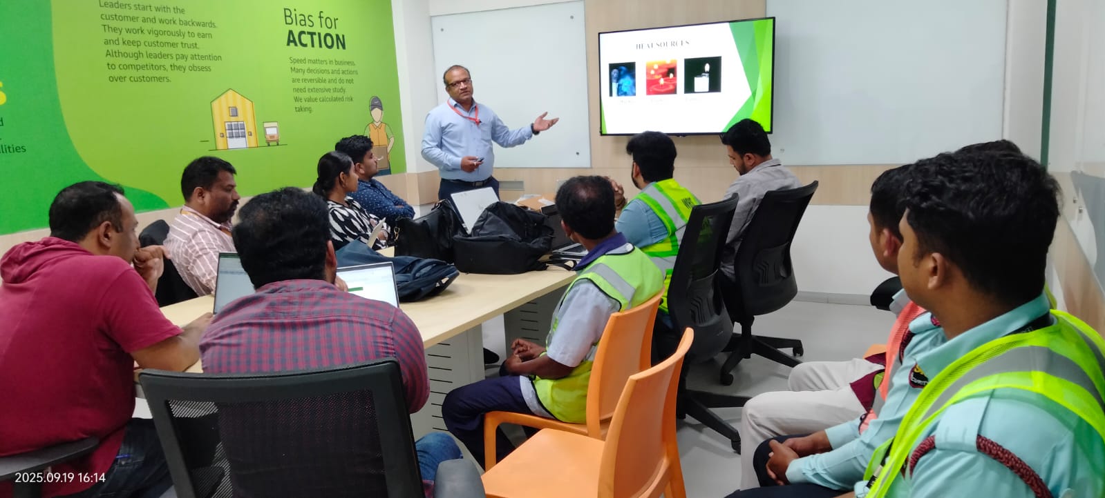 Fire Safety training for Amazon employees at Bangalore, Karnataka